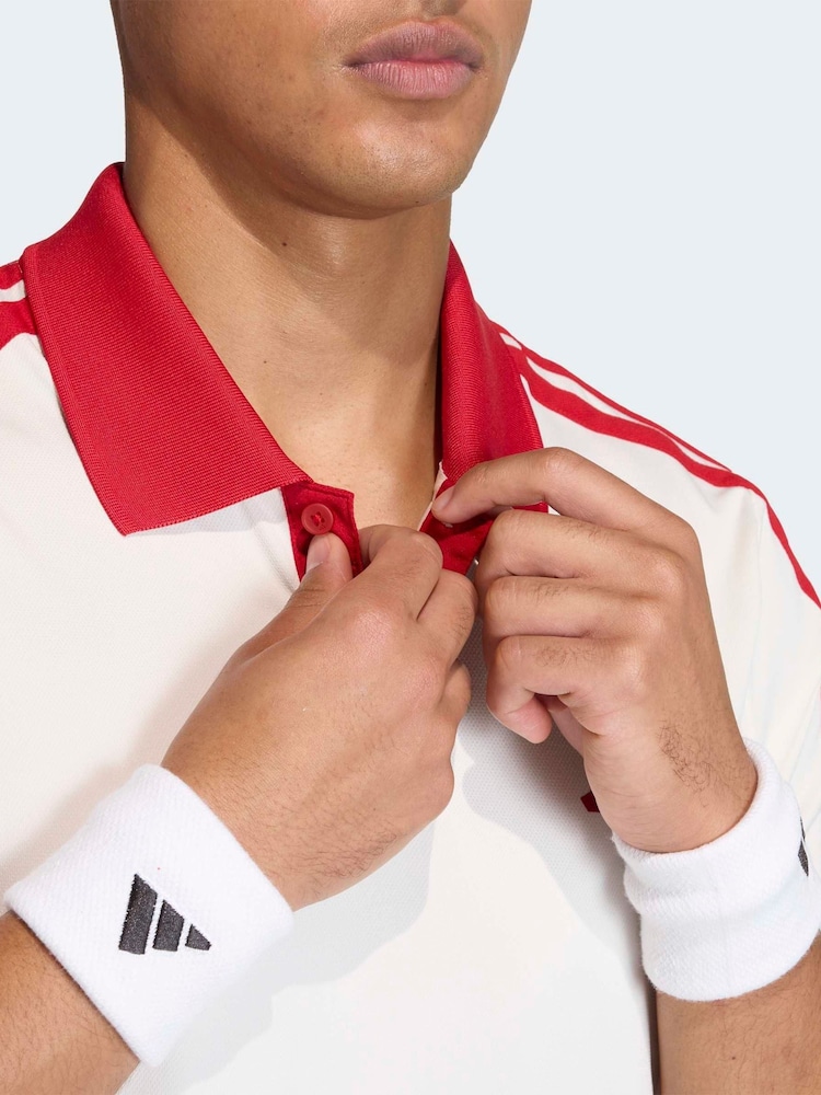 白色 - adidas Heritage Tennis Polo Shirt - 圖片 5/5