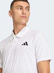 adidas White Freelift Tennis Polo Shirt - Image 4 of 6