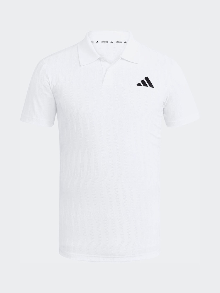 adidas White Freelift Tennis Polo Shirt - Image 6 of 6 adidas White Freelift Tennis Polo Shirt - Image 6 of 6