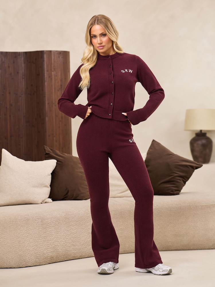 Gym King Red True Knit Trousers - Image 1 of 3 Gym King Red True Knit Trousers - Image 1 of 3