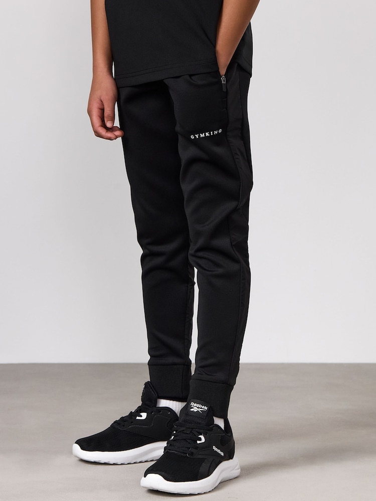 Gym King Black Core Plus Panel Joggers - Image 2 of 4 Gym King Black Core Plus Panel Joggers - Image 2 of 4