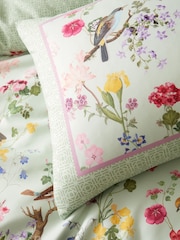 RHS x Catherine Lansfield Green Birds In Bloom So Soft Non-Iron Duvet Cover Set - Image 4 of 5