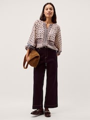 Monsoon Cream Hern Print Jersey Blouse - Image 1 of 5