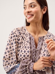 Monsoon Cream Hern Print Jersey Blouse - Image 4 of 5