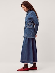 Monsoon Blue Mabel Longline Denim Jacket - Image 1 of 5