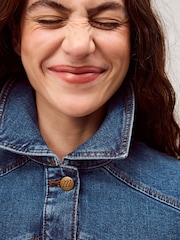 Monsoon Blue Mabel Longline Denim Jacket - Image 4 of 5