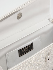 Lipsy Silver Diamante Asymetric Clutch Bag - Image 3 of 4