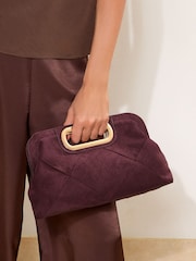Burgundy - Lipsy Τσαντάκι clutch τοπ λαβής ύφανσης - Εικόνα 4 από 8