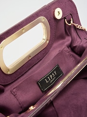 Burgundy - Lipsy Τσαντάκι clutch τοπ λαβής ύφανσης - Εικόνα 7 από 8