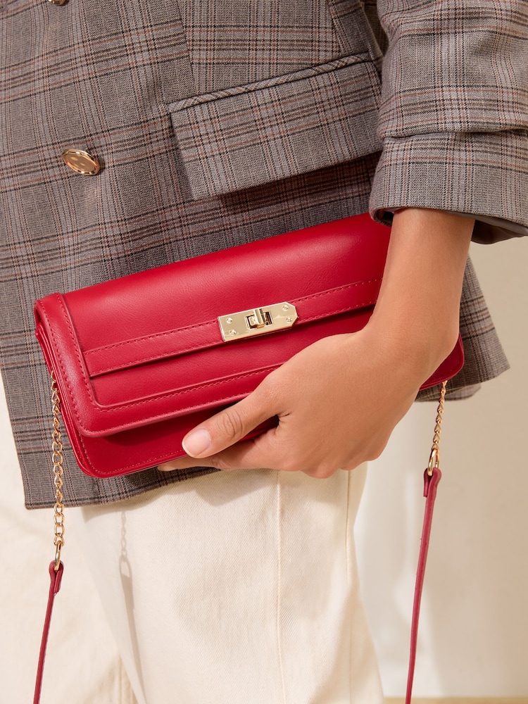 Lipsy Gold Buckle Ocassion Cross-Body Bag - Image 2 of 8 Lipsy Gold Buckle Ocassion Cross-Body Bag - Image 2 of 8