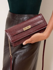 Lipsy Burgundy Red Buckle Ocassion Cross-Body Bag - Image 1 of 8