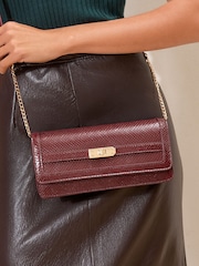Lipsy Burgundy Red Buckle Ocassion Cross-Body Bag - Image 4 of 8
