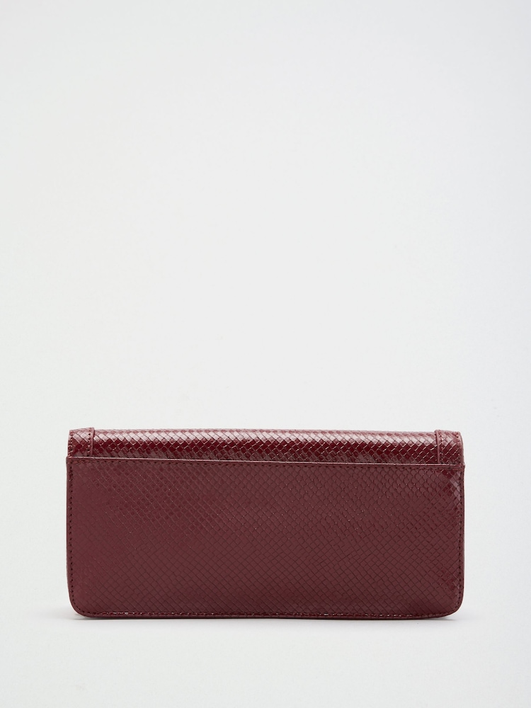 Lipsy Burgundy Red Buckle Ocassion Cross-Body Bag - Image 8 of 8