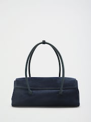 Friends Like These Navy Suedette Buckle Shoulder Bag - Image 2 of 4