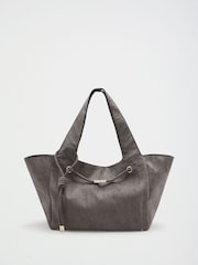 Friends Like These Grey Tassel Trim Shopper Bag - Image 4 of 7