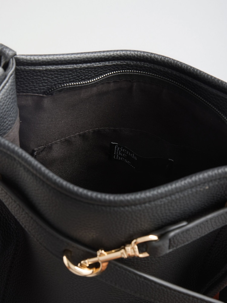Friends Like These Black Messenger Cross-Body Bag - Image 8 of 8 Friends Like These Black Messenger Cross-Body Bag - Image 8 of 8