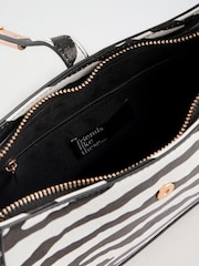 Friends Like These Zebra Print Tab Detail Shoulder Bag - Image 6 of 6