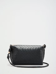 Friends Like These Black Boxy Weave Crossbody Bag - Image 5 of 9