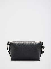 Friends Like These Black Boxy Weave Crossbody Bag - Image 6 of 9