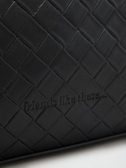 Friends Like These Black Boxy Weave Crossbody Bag - Image 7 of 9