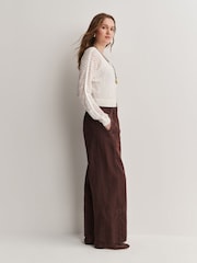 Free People White Maris Fine Gauge Cardigan - Image 2 of 6