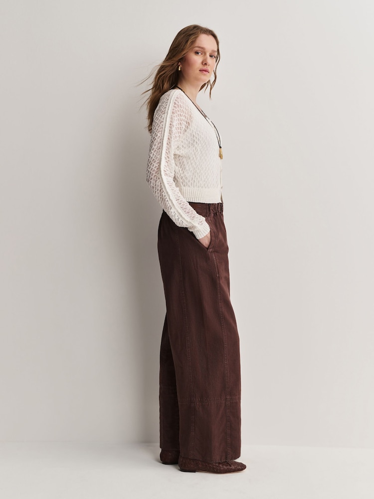 Free People White Maris Fine Gauge Cardigan - Image 2 of 6