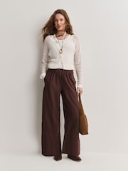 Free People White Maris Fine Gauge Cardigan - Image 3 of 6
