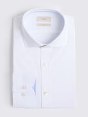 MOSS White Tailored Fit Stretch Contrast Shirt - Image 3 of 3
