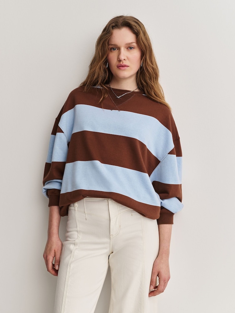Free People Classic Stripe Crew Neck Wide Top - Bild 1 von 6