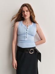 Free People Blue Jamie Henley Tank Top - Image 1 of 5