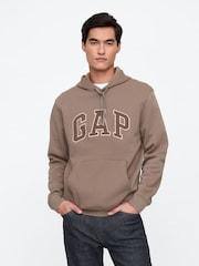 Gap Brown Relaxed Logo Hoodie - Image 1 of 3