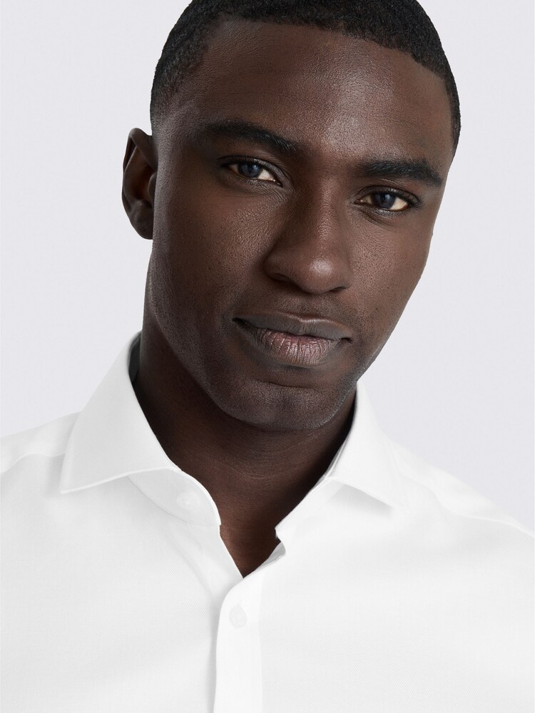 MOSS White Slim Fit Twill Shirt - Image 2 of 2