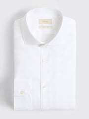 MOSS White Slim Fit Twill Shirt - Image 3 of 3