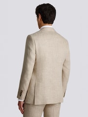MOSS Neutral Tailored Fit Delave Linen Suit Jacket - Image 5 of 6