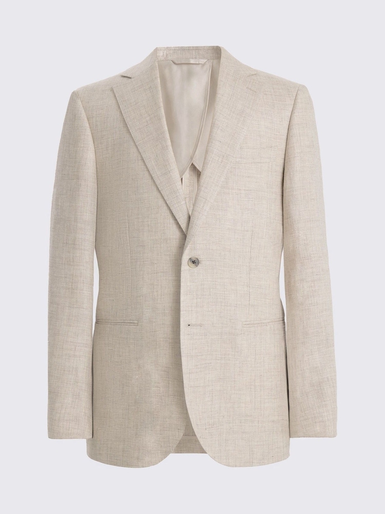 Neutral - De un solo pecho - Chaqueta de traje de lino Delave de corte entallado de MOSS - Imagen 9 de 9 Neutral - De un solo pecho - Chaqueta de traje de lino Delave de corte entallado de MOSS - Imagen 9 de 9