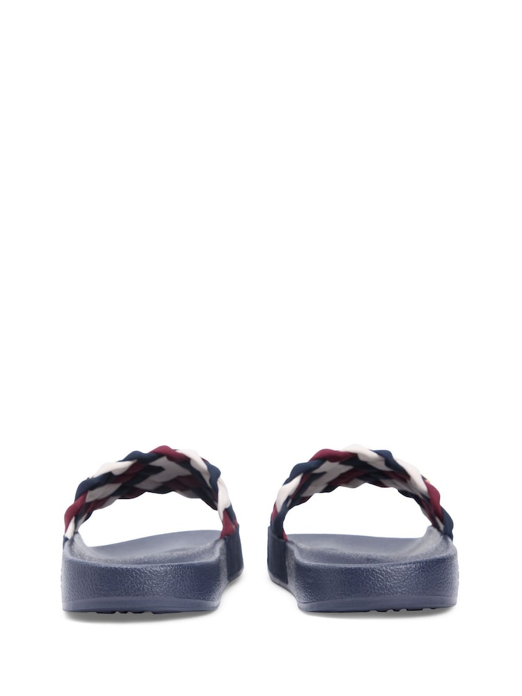 Tommy Hilfiger Mid Natural Braided Pool Slides - Image 1 of 5