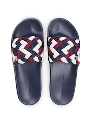 Tommy Hilfiger Mid Natural Braided Pool Slides - Image 4 of 5