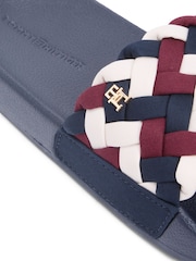 Tommy Hilfiger Mid Natural Braided Pool Slides - Image 5 of 5