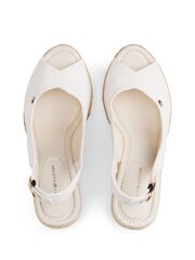 Weiß - Tommy Hilfiger Hemp Slingback Wedge Espadrilles - Bild 4 von 6