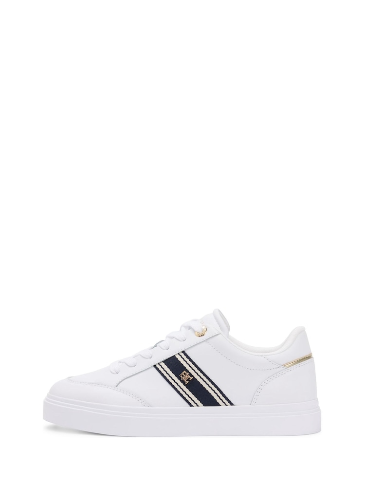 Tommy Hilfiger Leather Webbing Strap Cupsole Trainers - Imaginea 1 din 6 Tommy Hilfiger Leather Webbing Strap Cupsole Trainers - Imaginea 1 din 6