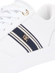 Tommy Hilfiger Leather Webbing Strap Cupsole Trainers - Imaginea 6 din 6