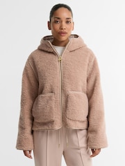 Barbour International Pink Ramona Fleece Casual Jacket - Image 1 of 5