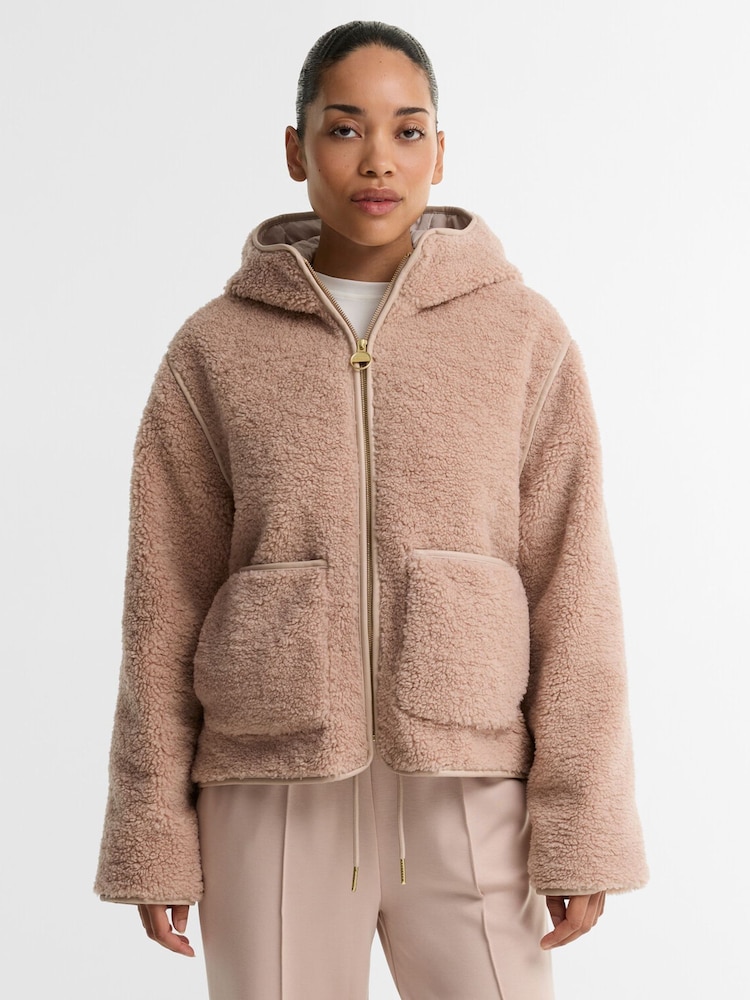 Barbour International Pink Ramona Fleece Casual Jacket - Image 1 of 5 Barbour International Pink Ramona Fleece Casual Jacket - Image 1 of 5