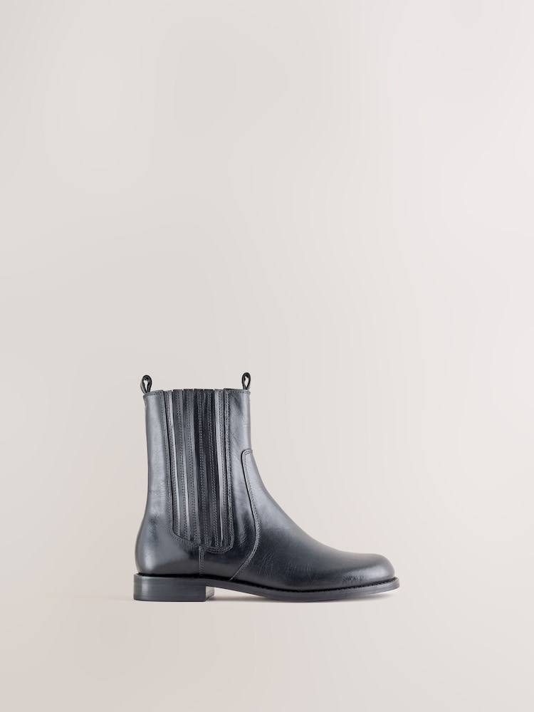 Μαύρο - Forever Comfort® Scround Toe Leather Chelsea Boots - Εικόνα 1 από 11 Μαύρο - Forever Comfort® Scround Toe Leather Chelsea Boots - Εικόνα 1 από 11