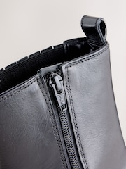 Μαύρο - Forever Comfort® Scround Toe Leather Chelsea Boots - Εικόνα 11 από 11