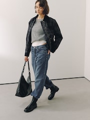 Μαύρο - Forever Comfort® Scround Toe Leather Chelsea Boots - Εικόνα 3 από 11