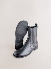 Μαύρο - Forever Comfort® Scround Toe Leather Chelsea Boots - Εικόνα 8 από 11