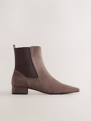Taupe Forever Comfort® Chisel Toe Ankle Chelsea Boots - Image 1 of 5