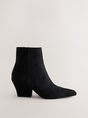 Black Standard fit Forever Comfort® Pointed Toe Ankle Boots - Image 4 of 8
