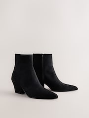 Black Standard fit Forever Comfort® Pointed Toe Ankle Boots - Image 5 of 8